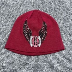 Harley Davison Women’s Bling Wings Knit Beanie - One Size - Obsolete - Like New